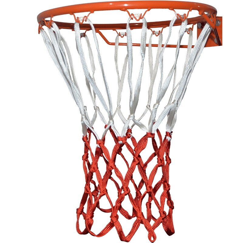 Standard Basketball Net Durable Nylon Thick Thread Three Color Universal Basketball Net Mesh Replacement Basketball Basket Net