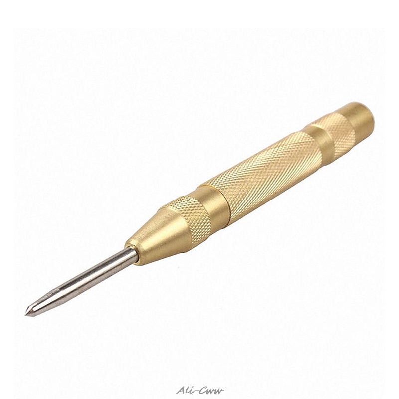 5'' Automatic Center Pin Punch Spring Loaded Marking Starting Hole Tool Gold