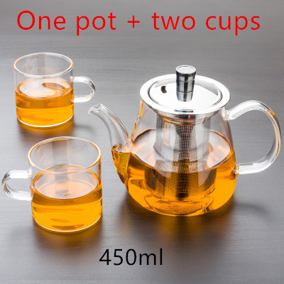 XING kilogram wysokiej temperatury szklany zestaw robić herbaty czajniczek, filtr ze stali nierdzewnej grube szkło garnek czajnik czerwona herbata: 19-KL2