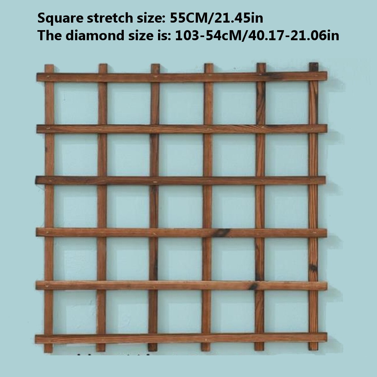 Expanding wood Garden Wall Fence Panel Plant Climb Trellis Support Decorative Garden Fence Home Yard Decoration Anticorrosive: Square