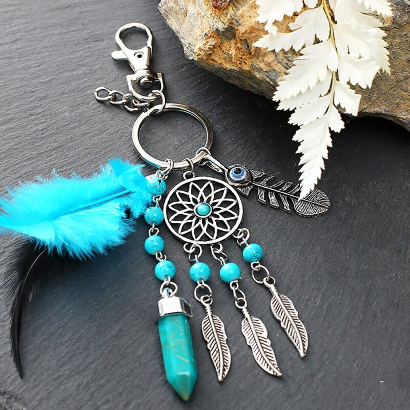 handgefertigt Traum Fänger Keychain Wohnkultur Windspiele Auto Anhänger Zauberstab Hängende Dekoration Zimmer Dekor
