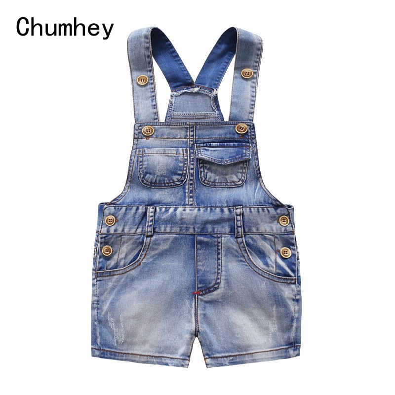Chumhey 0-4T Toddler Short Overalls Summer Boys Girls Thin Denim Jeans Kids Jumpsuit Infant Clothing Bebe Clothes Kids Shorts