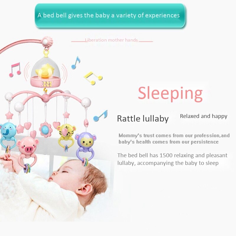 Del bambino Sonagli Presepe Cellulari Titolare del Giocattolo Rotante Letto mobile Campana Musicale Scatola di Proiezione 0-12 Mesi Appena nato infantile Del bambino giocattoli ragazzo Bl