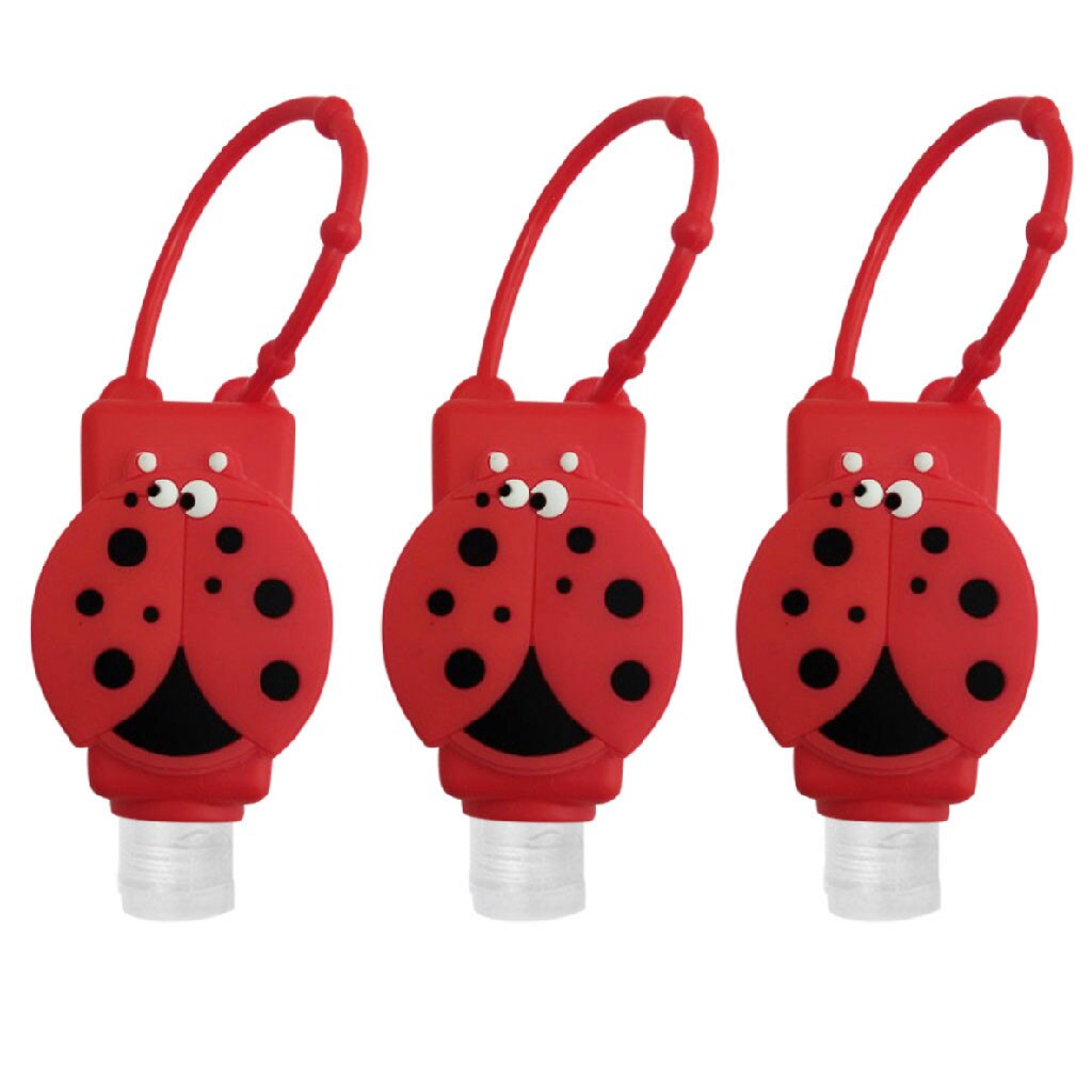 3 st 30ml silikon handsprithållare handdesinfektionsmedel dispensering handsprit hållare nyckelring bärbar dispensering: 3pc b