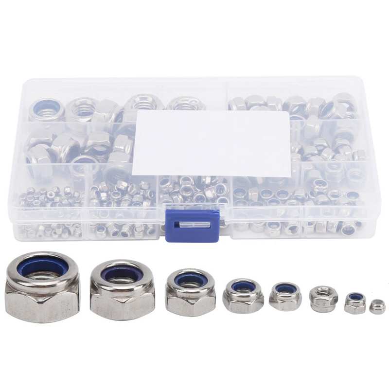 Nylon Lock Nut Set Good Rust Resistance Corrosion Resistant Heat Resistant Durable To Use Self‑Locking Nuts Set for Factory