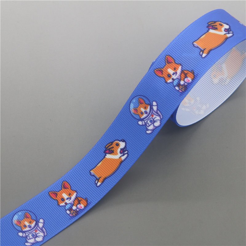 Dhk 7/8 ''5yards Hond Gedrukt Grosgrain Lint Accessoire Hairbow Hoofddeksels Decoratie Diy Oem E1892