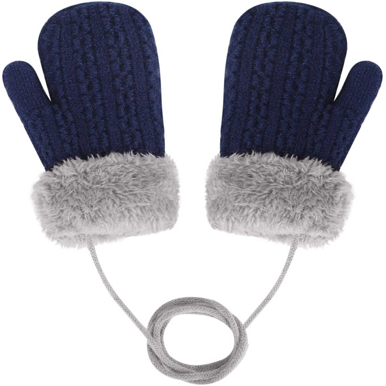 Guantes cálidos de invierno para bebé, guantes suaves y cómodos de doble capa, accesorios de 1 a 4 años, para chico #45, 1 ud.: C
