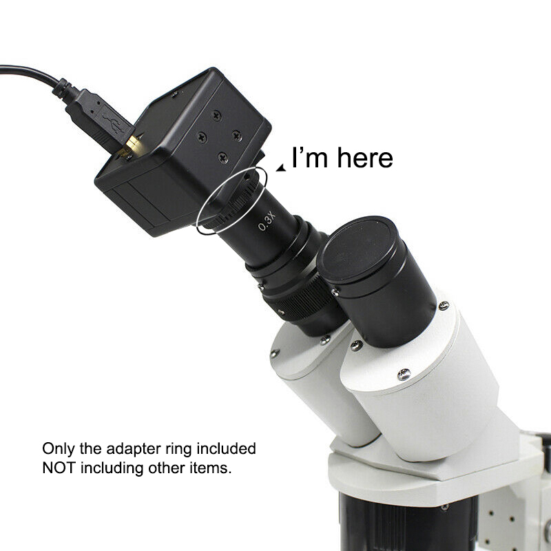 Microscope C to CS Camera Adapter C-mount Thread Converter Adapter Ring for USB Camera with Microscope Lens