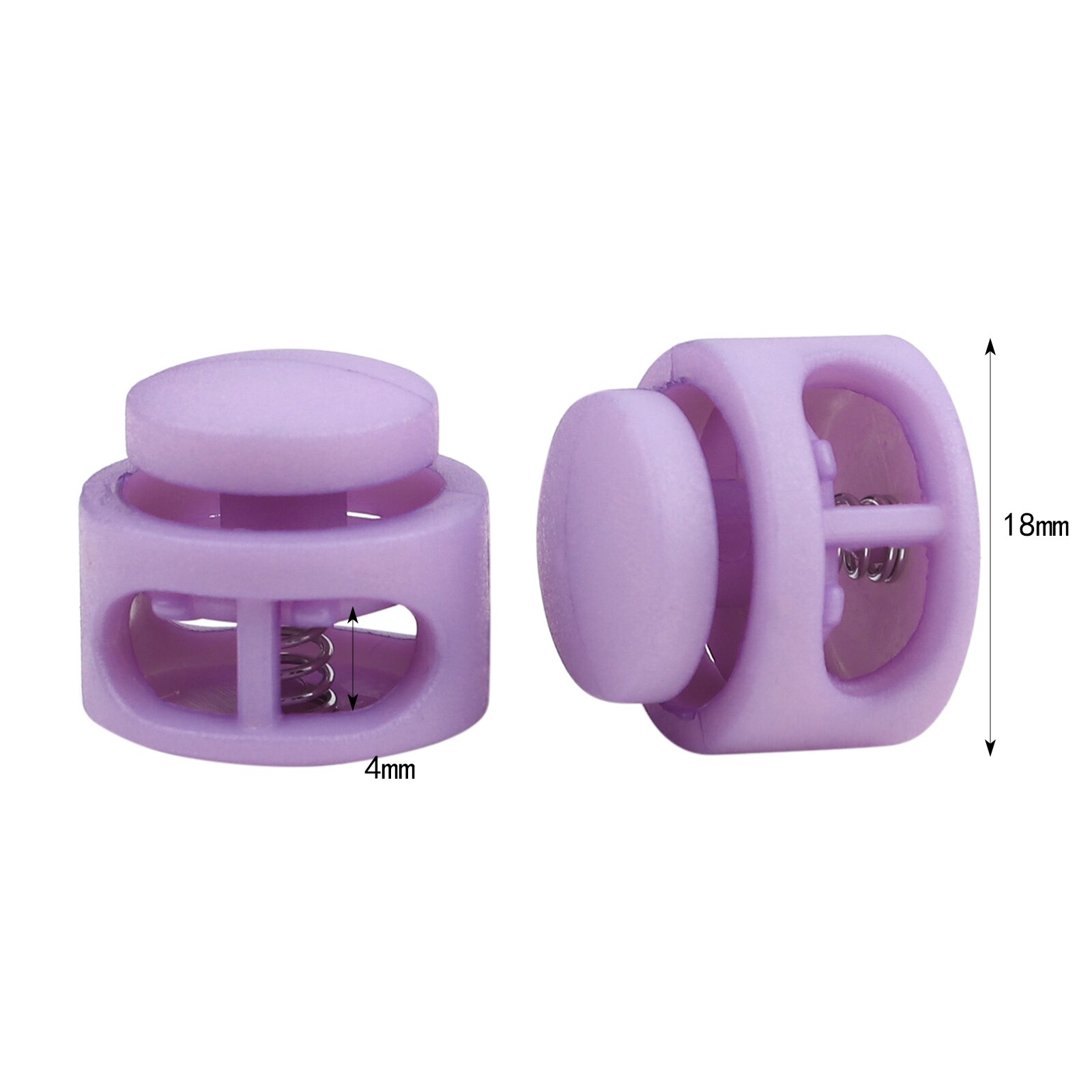 10pcs Multi Colors Round Plastic Toggle Clip Stopper Two holes Cord Lock Stopper Paracord Cord Lock Clamp Shoelace Cord Buckles