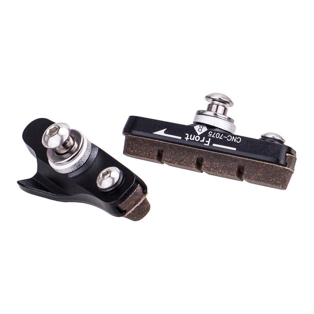 Road Bike Brake Pads Replaceable Brake shoes for aluminium Alloy Rims Brake capliers C-Brake Pads Dura Ace Ultegra 105 Cartridge: Black for carbon rim