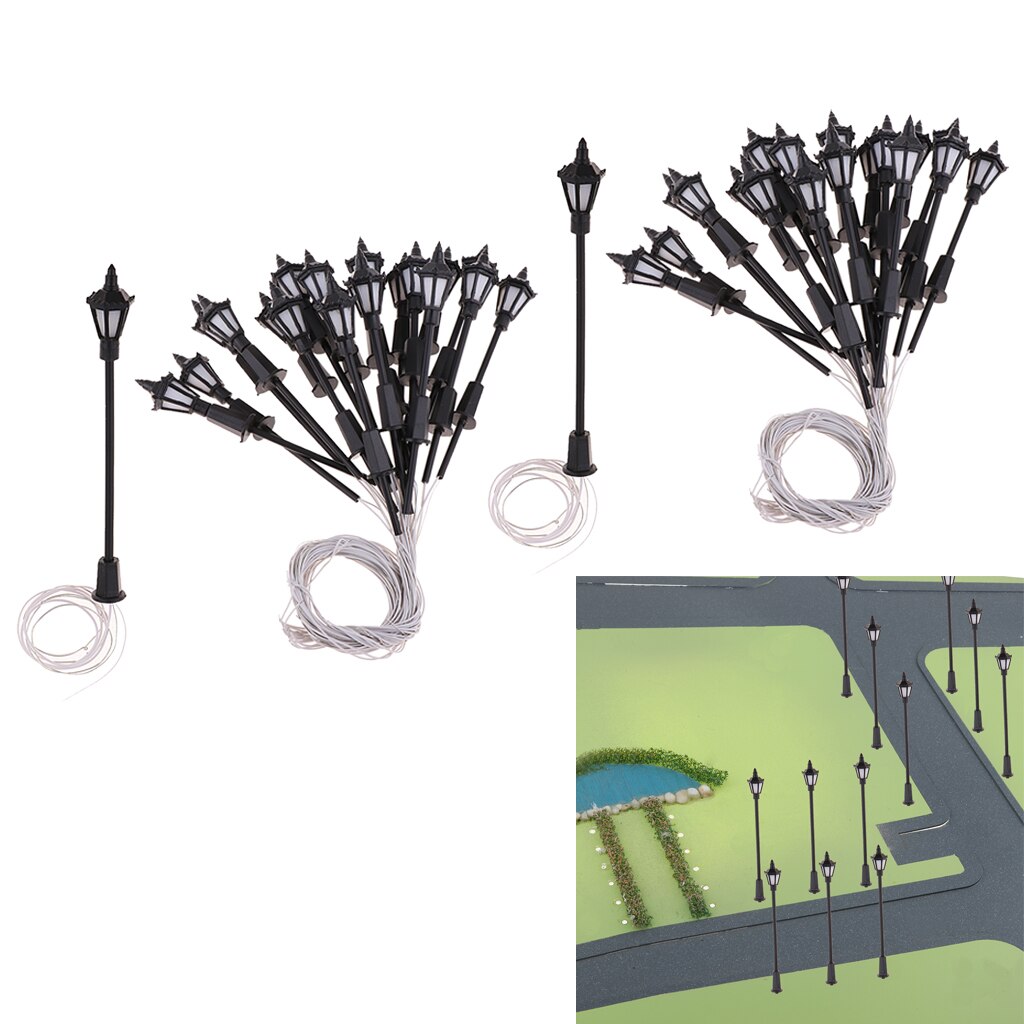 40 Pcs Mini Lantaarnpaal Straat Lamp Straat Lampen Model Voor Spoorweg