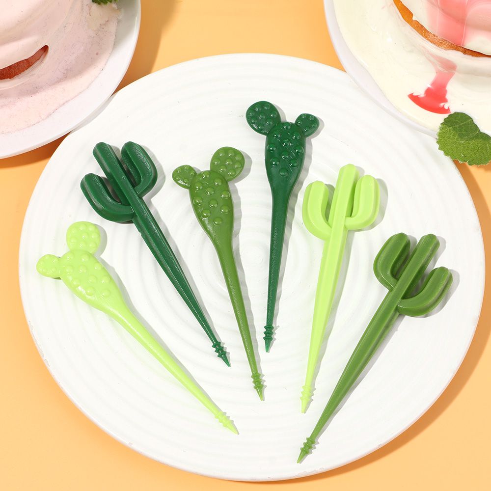 6-10Pcs Mini Animal Farm Cartoon Food Picks Children Snack Cake Dessert Food Fruit Forks Lunch Bento Accessories Party Decor