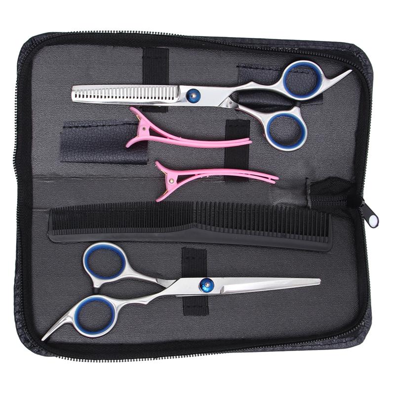 Stainless Steel Hairdressing Scissors Flat Cut Bangs Cut Thin Teeth Scissors Family Hairdressing Tools Set