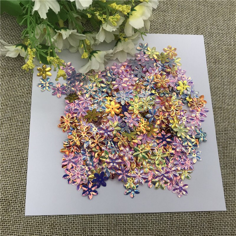 25G 12Mm Gemengde Kleur Bloem Naaien Kledingstuk Accessoires, Kleding Accessoires, Diy Pailletten Scrapbooking Shakes