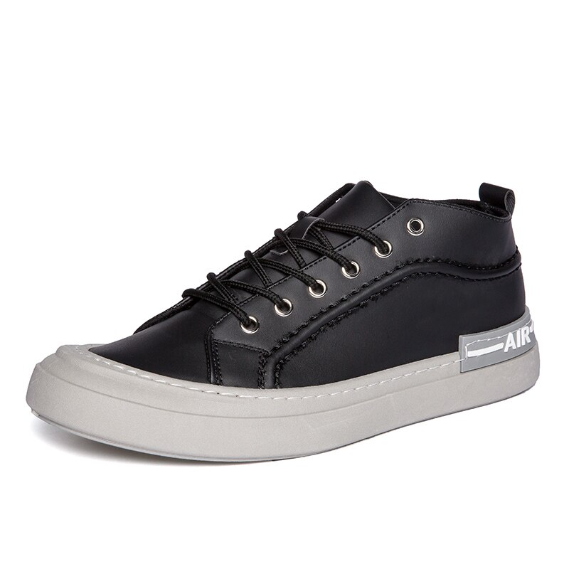 Canvas skor herr vår sommar fritid canvas skor för herr snörning plattor herr skor kör sneakers herr skor: Svart / 10