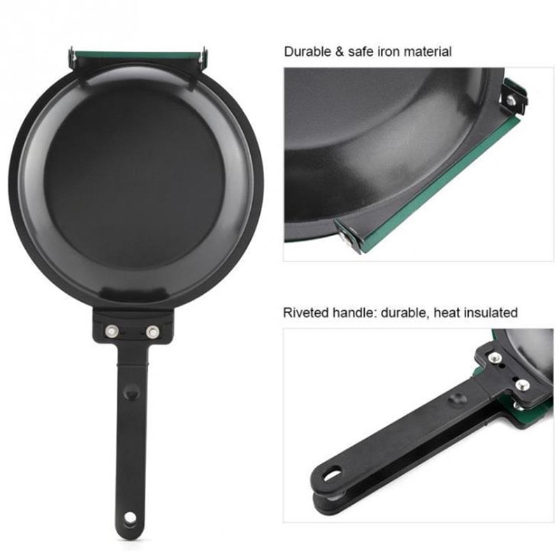 Double Side Non-stick Copper baking Frying Pan Fried Egg Pancake Maker Household Kitchen Cookware For Home Travel crepe maker