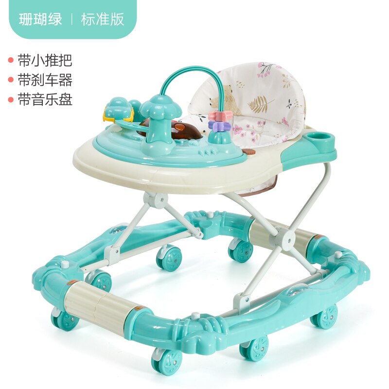 Multi-fonction bébé enfant en bas âge pousser anti-retournement walker 6-7-9-12 mois bébé jouets: Bleu