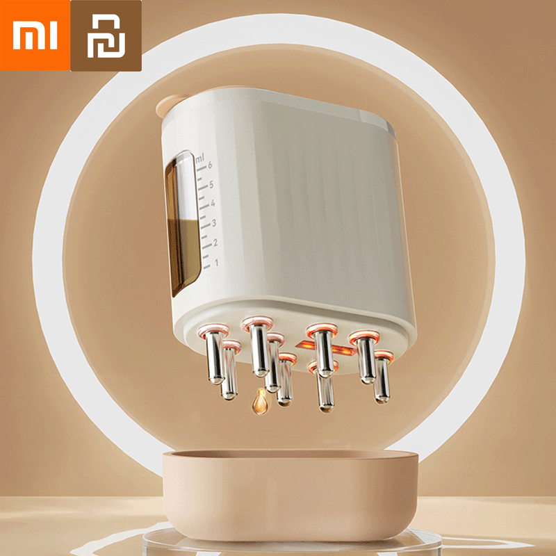 Xiaomi Youpin głowa masażer skóry głowy mikroprąd terapia światłem czerwonym grzebień wibracyjny medycyna aplikator oleju w płynie grzebień na porost włosów