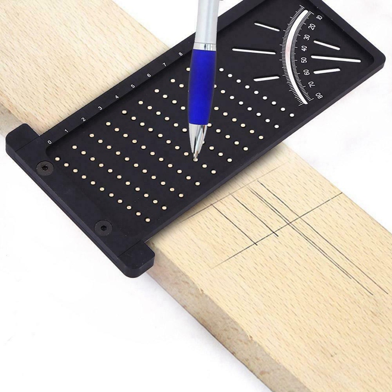 Woodworking Scribe Angle Scriber Aluminum Hole Positioning Ruler Measuring Tool
