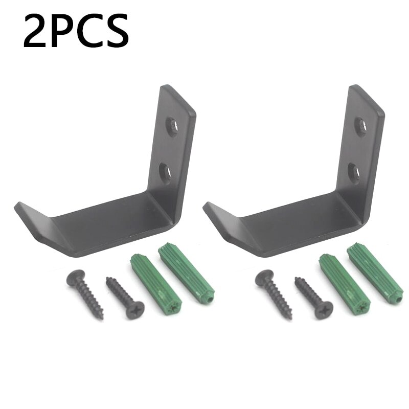 Helmet Hook 2Pcs Motorcycle Helmet Holder Hook Jacket Hanger Home Luggage Hook Multipurpose Wall Mount Rack For Cabinet Door: Small Size Black