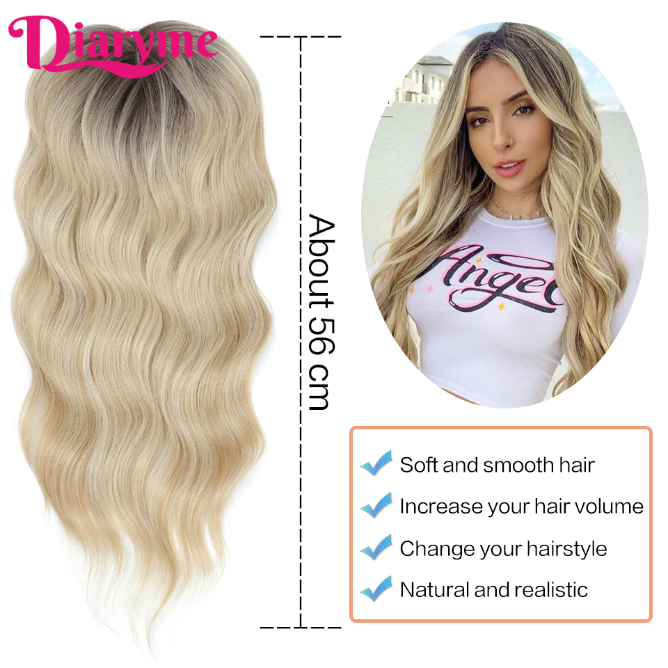 Adornos para el cabello, piezas de cabello, rizo largo ondulado sintético, bloque de reedición de repuesto para mujeres con pinza para el cabello adelgazante en extensiones de cabello