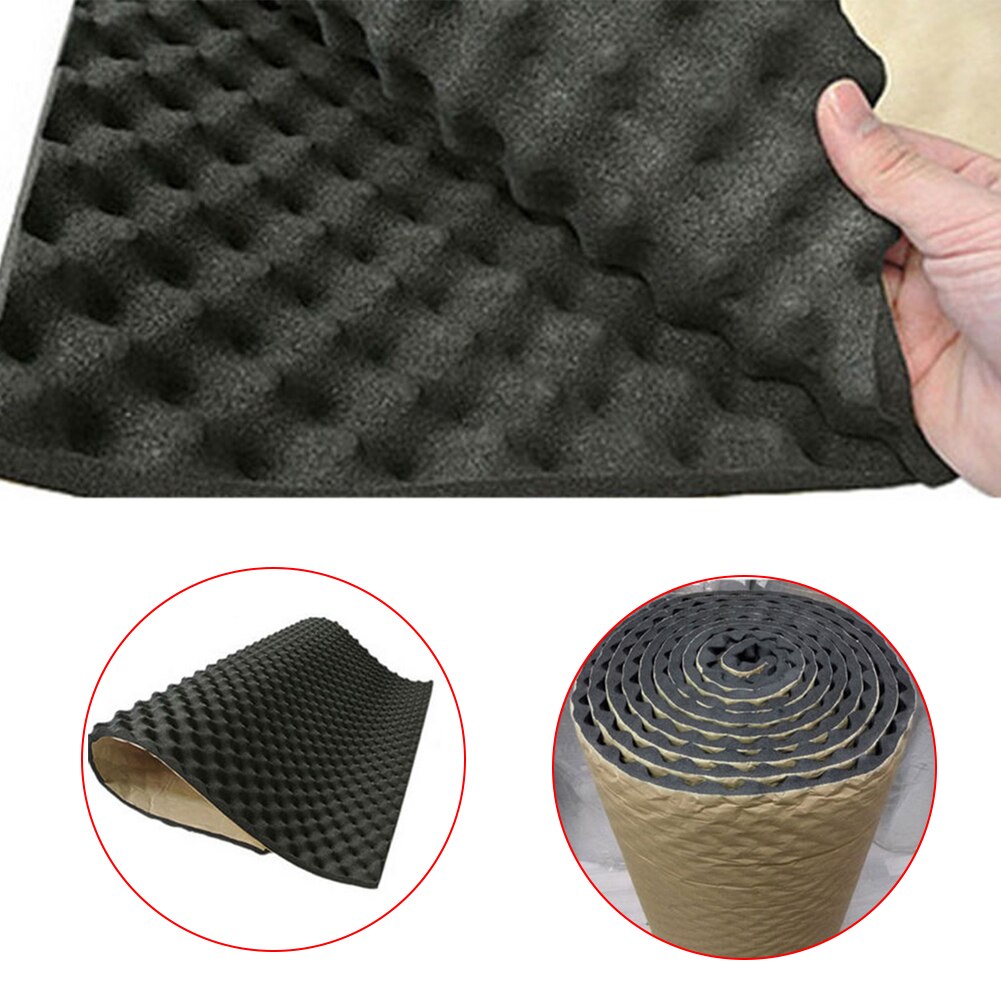 Car Sound Deadener Mat Insulation Acoustic Dampening Foam Subwoofer Mat Black Autos Accessories