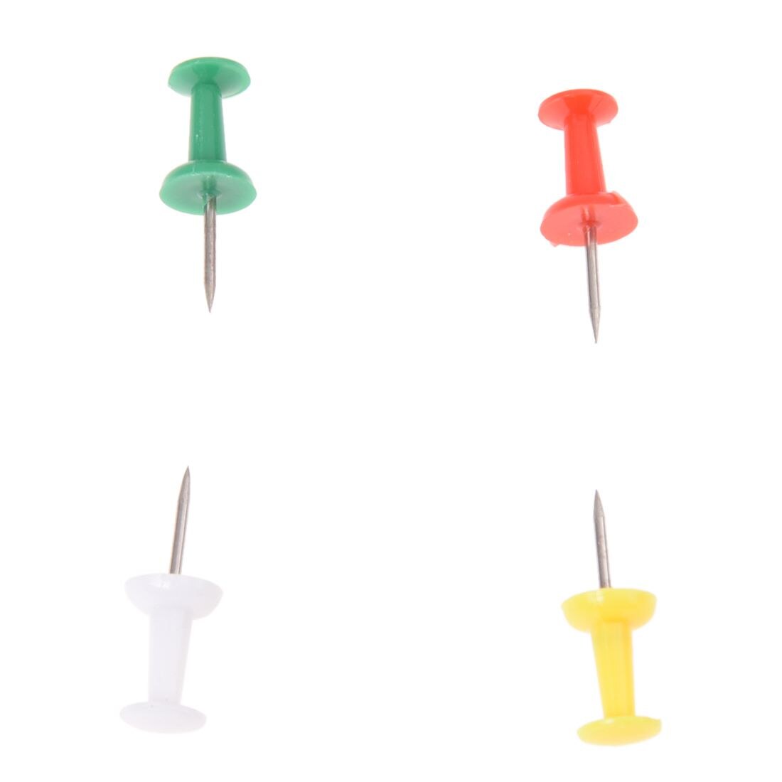 2 PCS of 100pcs Coloured Push Pin Drawing Map Pins Notice Office School