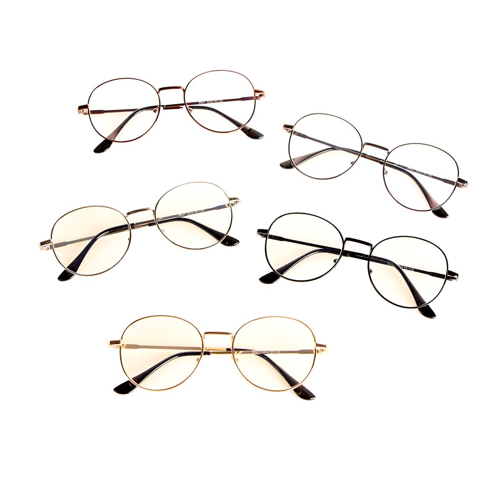 Vintage Metal Unisex Computer Round Frame Glasses Women Rays Radiation Eyewear Frame Anti Blue Light Circle Eye Glasses