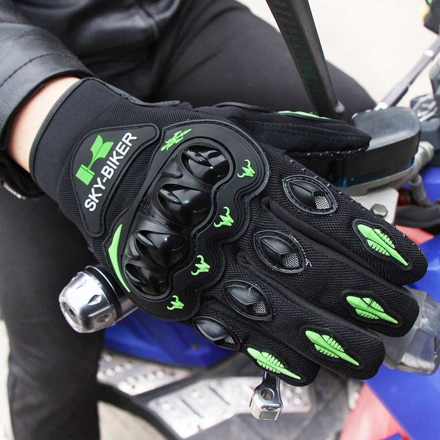 Billiga motorcykelhandskar guantes moto fem fingrar cykelhandskar med glidande handyta utan pekskärmsfinger