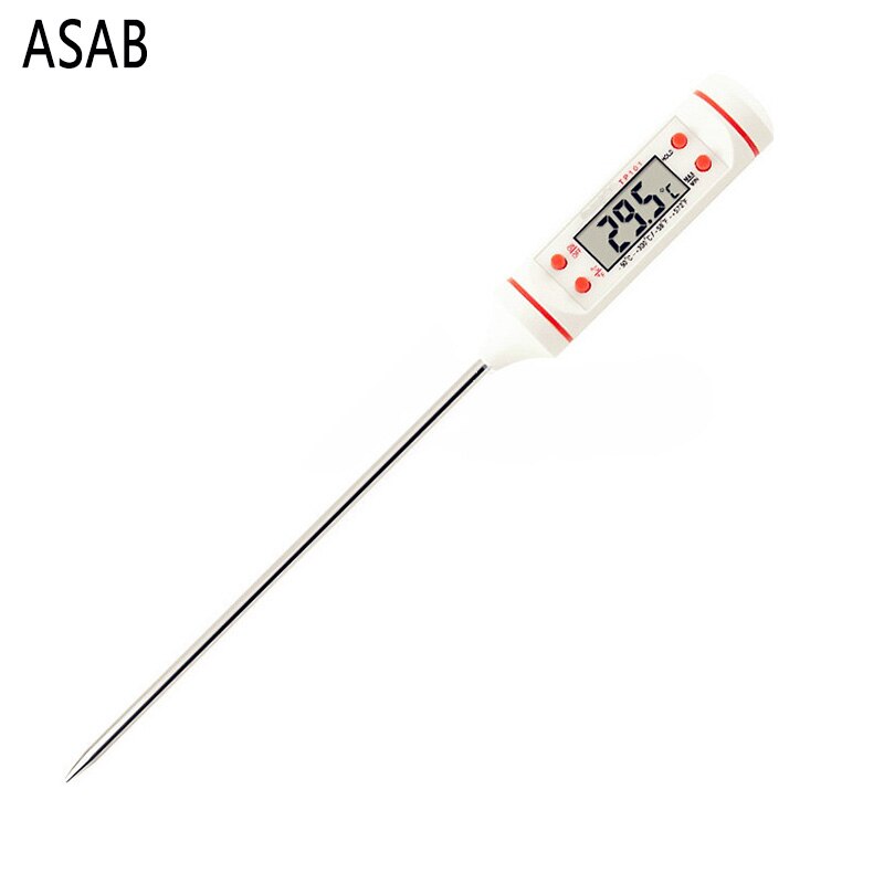 Voedsel Pen Thermometer Probe Elektronische Digitale Vloeibare Barbecue Bakken Olie Thermometer: WHITE