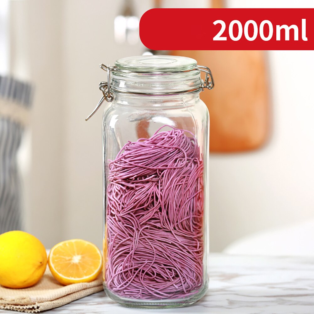 Extra Large 750ml 1000ml 1500ml 2000ml 3000ml Glass Preserve Jars Airtight Clip Top Storage Pickling Jars