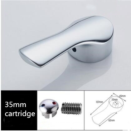 Wasserhahn zink-legierung griff hebel 35mm oder 40mm patrone Schlecht wasserhahn zubehör: Licht Grün