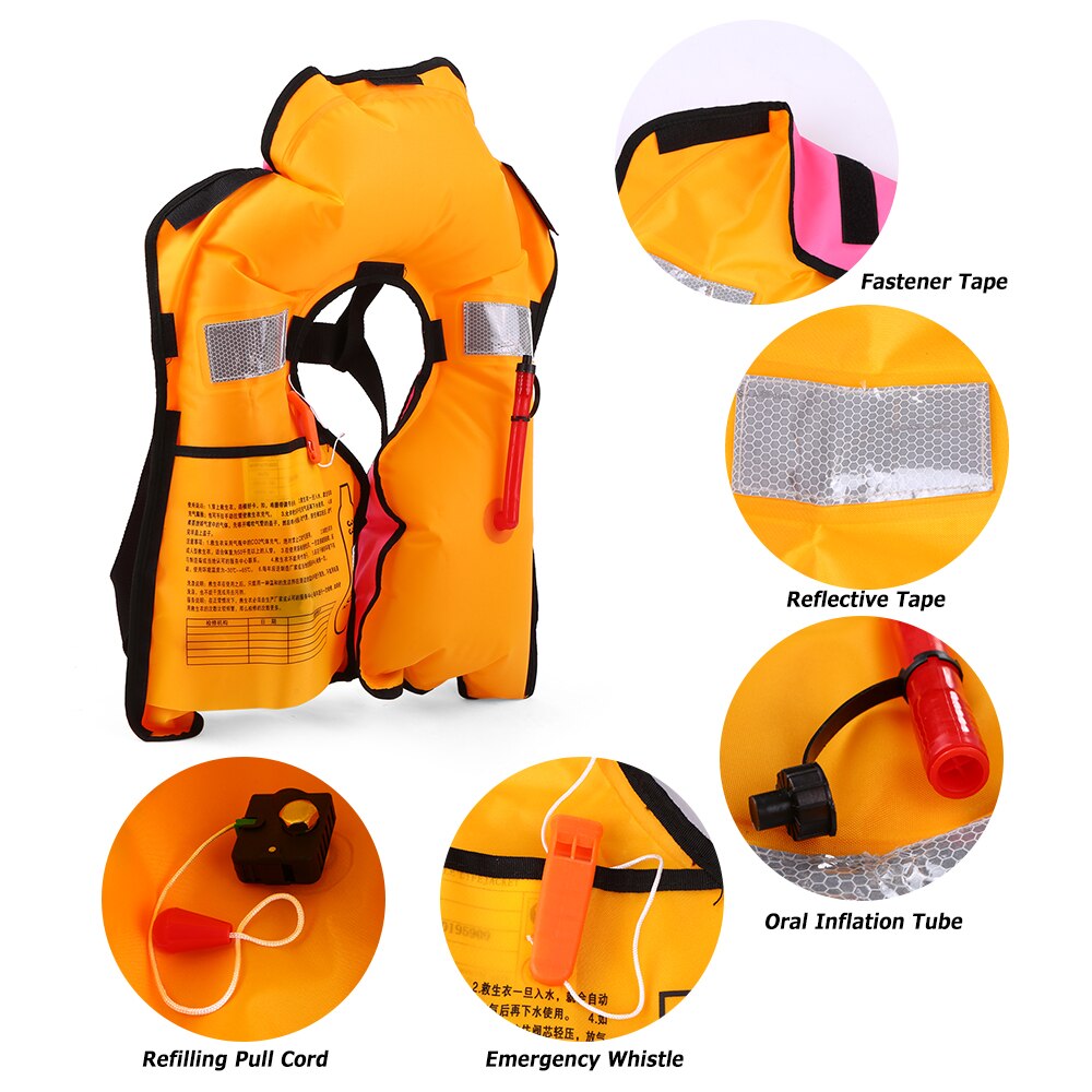 Manual Inflatable Life Jacket Adult Life Vest Water Sports Swiming Fishing Survival Jacket Survival Vest 9 Colors