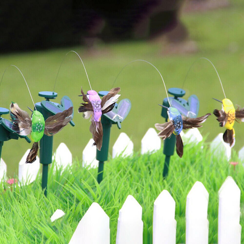 Creatieve Simulatie Vlinders Solar Power Dancing Vliegende Kolibrie Dancing Flying Tuin Decoratie
