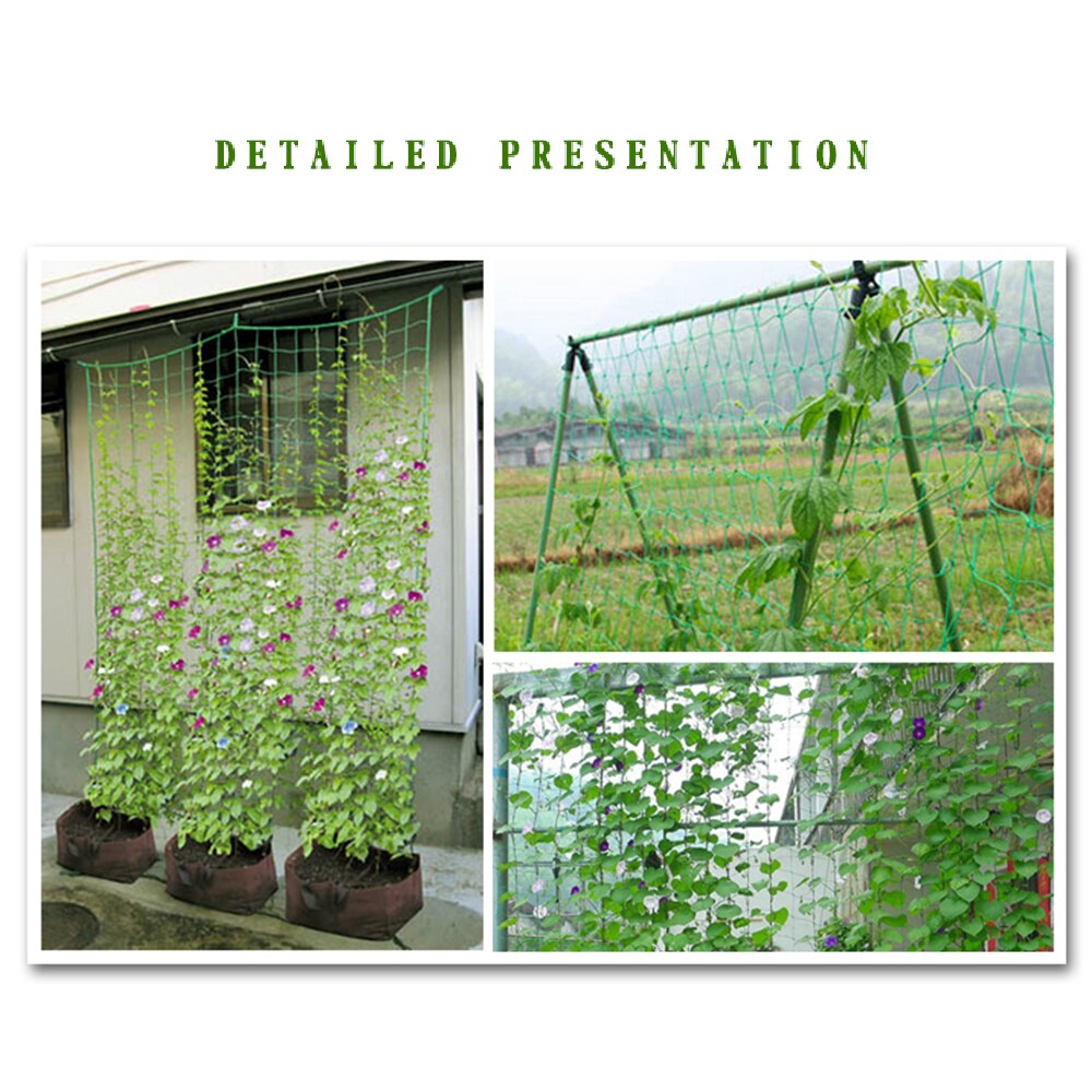 1.8*3.6m Garden Fence Millipore Nylon Net Climbing Frame Gardening Net Plant Fence Bird Net Vegetable Plant Trellis Netting Tool