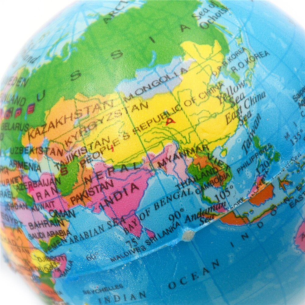 Di alta Qualità anti-fatica sollievo mondo carta geografica Schiuma Palla atlante Globo di Palma Sfera Estrusione Lentamente Aumento Pianeta Terra Sfera di Nuovo: Default Title