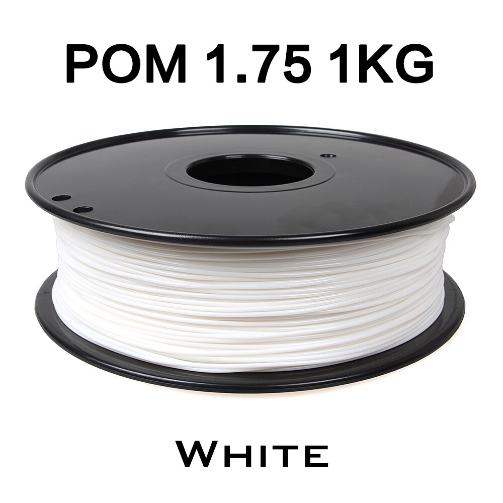 3dsway – filament POM pour imprimante 3D, consommable en plastique noir et blanc, haute dureté, matériau d&#39;impression Original pour bricolage, 1.75mm de diamètre, poids bobine 1kg: POM 1.75 White