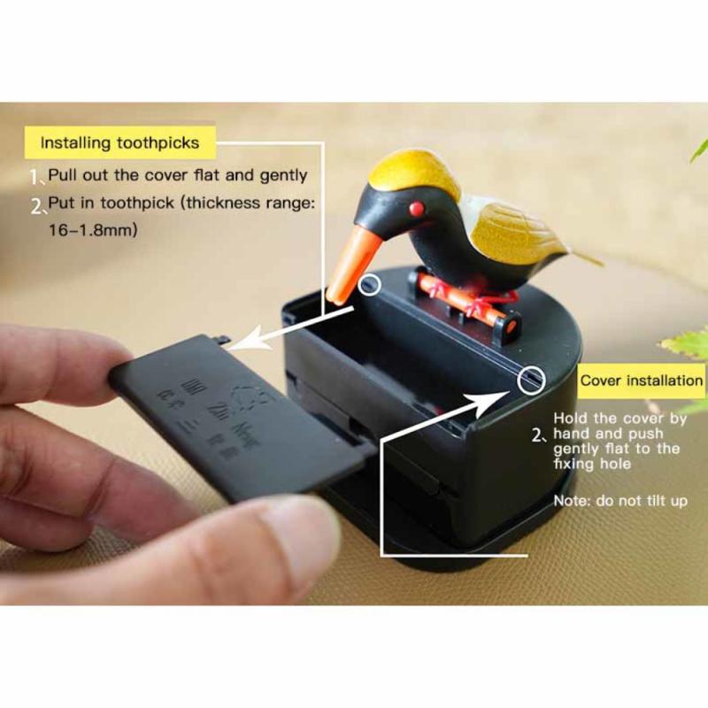 Kreative Hause Zahnstocher Halter Kleine Vogel Automatische Zahnstocher Spender Speicher Box Zahnstocher Behälter Schreibtisch Dekoration