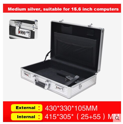 Aluminum alloy tool case portable cipher box Tool safe File box Hardware Equipment Box Multi-function Large size with lock
