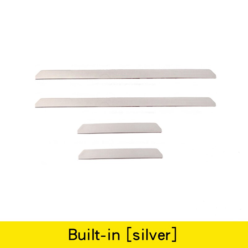 Golf Mk8 Instaplijsten Golf 8 Interieur Accessoires Rvs Welkom Pedaal Decoratieve Strip Car Sticker: Built-in silver 4pcs