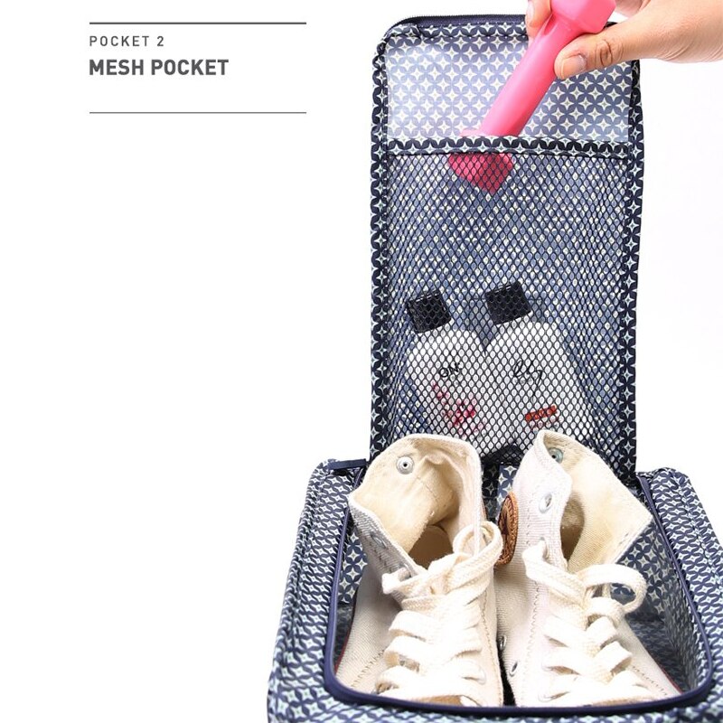 Draagbare Waterdichte Schoenen Bag Travel Opslag Pouch Pocket Verpakking Cubes Handvat Nylon Rits Organisator Schoen Tas z30-1