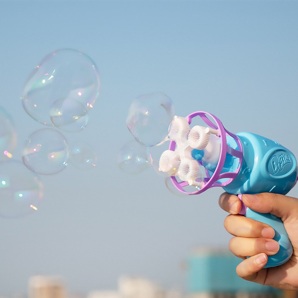 Durable Multifunction Automatic Bubble Maker Funny Portable Classic Texture Summer Funny Blowing Bubbles Machine Toys