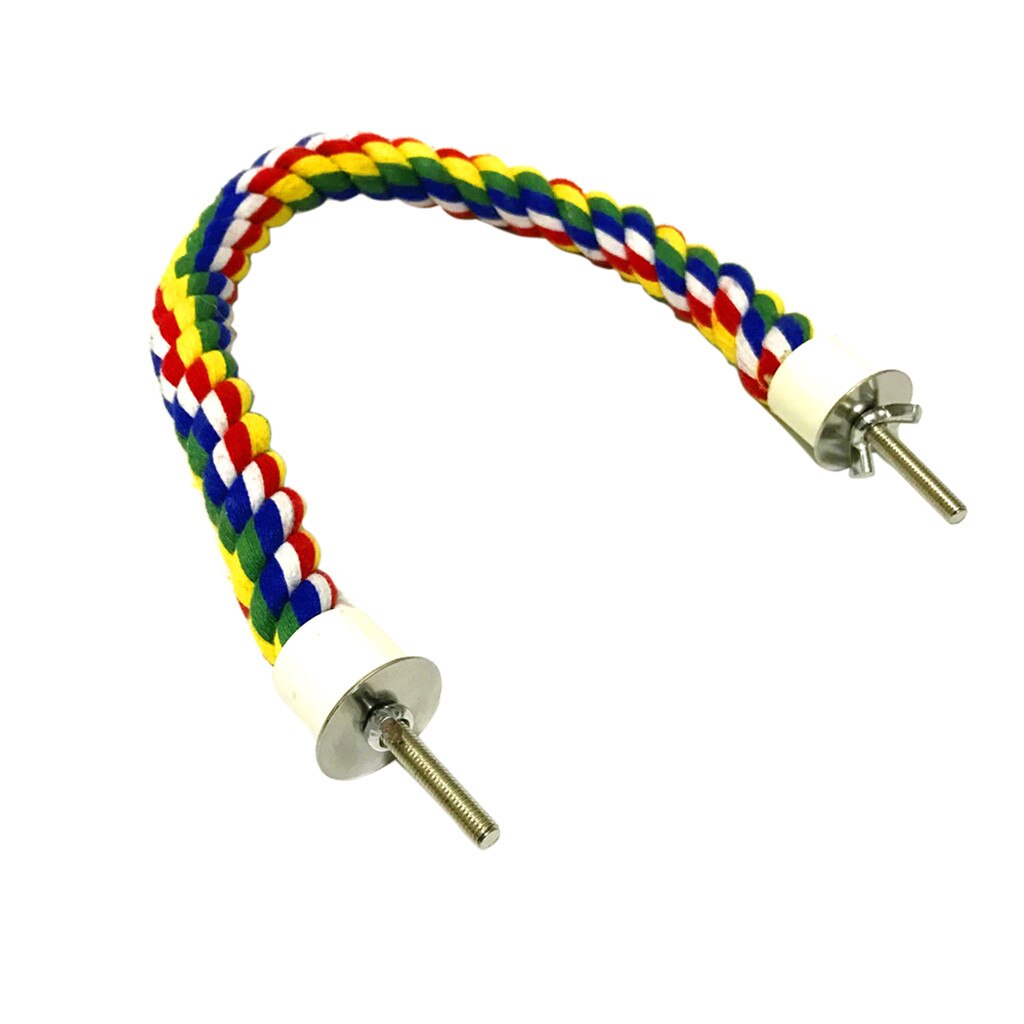 Juguetes para mascotas, cuerda colgante Multicolor tipo Bungee Bird, Calopsita juguete, accesorios para loros, pájaros: Multicolor M