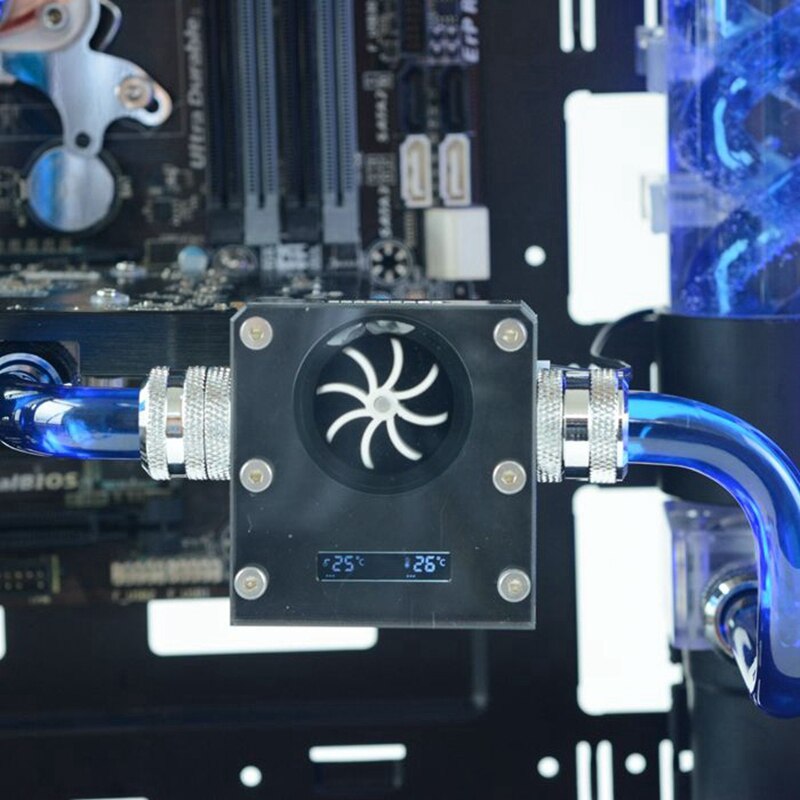 FREEZEMOD WDXS-T4 Computer Pc Water Cooler Temperature Monitoring Liquid Crystal Display Flow Meter Flow Rate