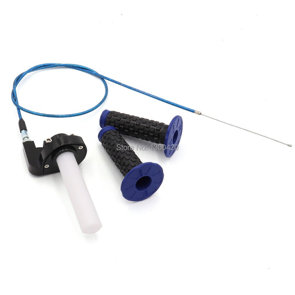 Transperent Throttle Quick Twist Grip &amp; Dual Cable &amp; Pro Tapter Handle Grip for TTR CRF KLX Dirt Pit Bike
