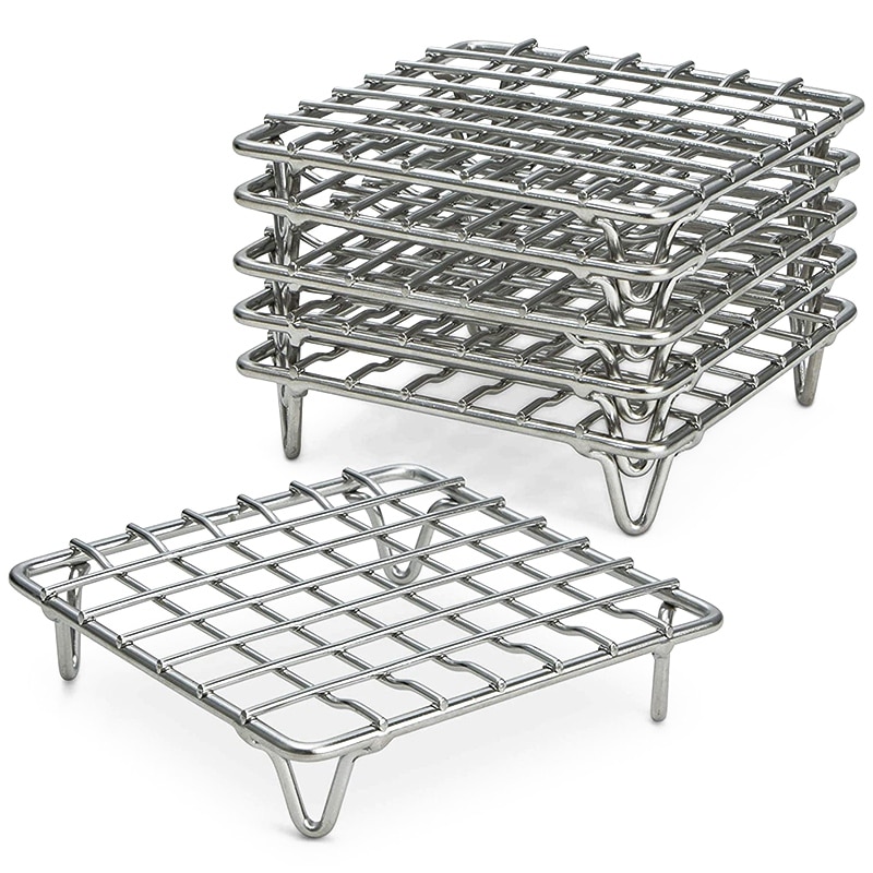 4 Zoll Mini rostfrei Stahl Kochen Kühlung Gestell, 6 setzt von rostfrei Stahl Kühlung Gestell Kuchen Brot Kühlung Gestell: Ursprünglich Titel