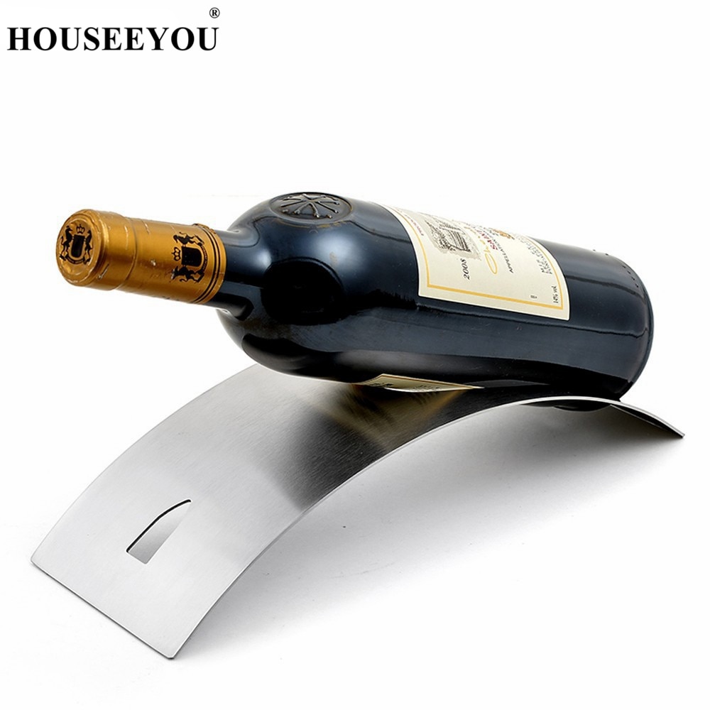 Eenvoudige Creatieve Rvs Wijnrek Wijn Fles Houder Home Kitchen Bar Decoratieve Opslag Plank Wijn Accessoires Bar
