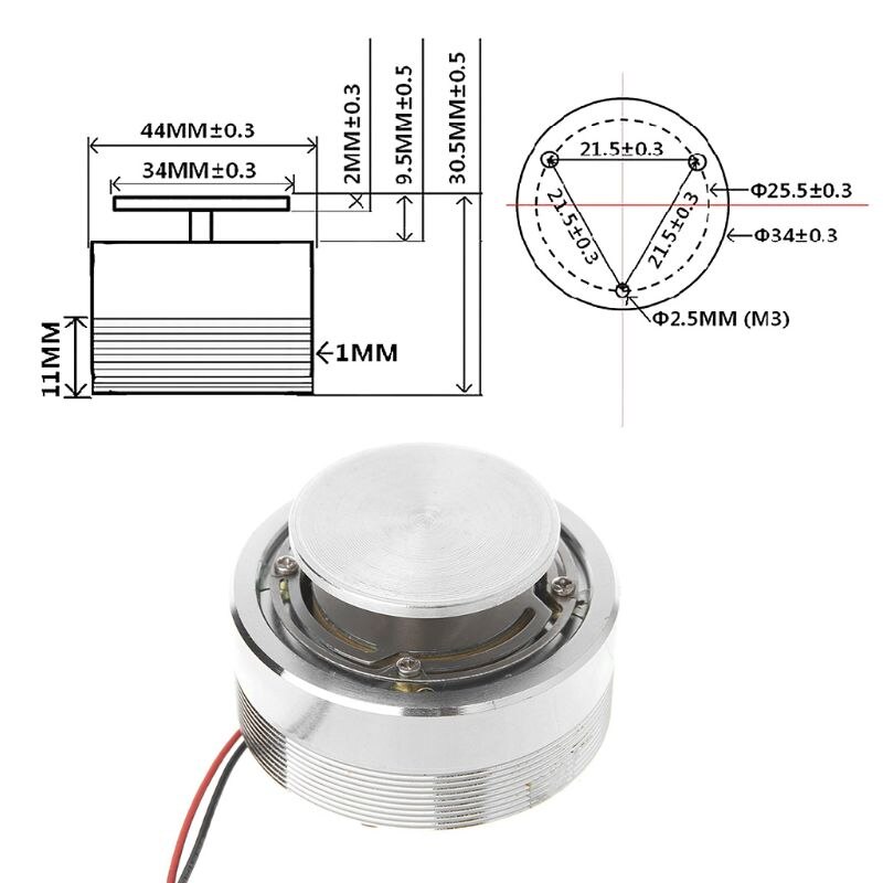 Audio Speaker 20W 4Ohm 8Ohm 44MM Full Range Vibration Speakers Loudspeaker Portable Bass Resonance