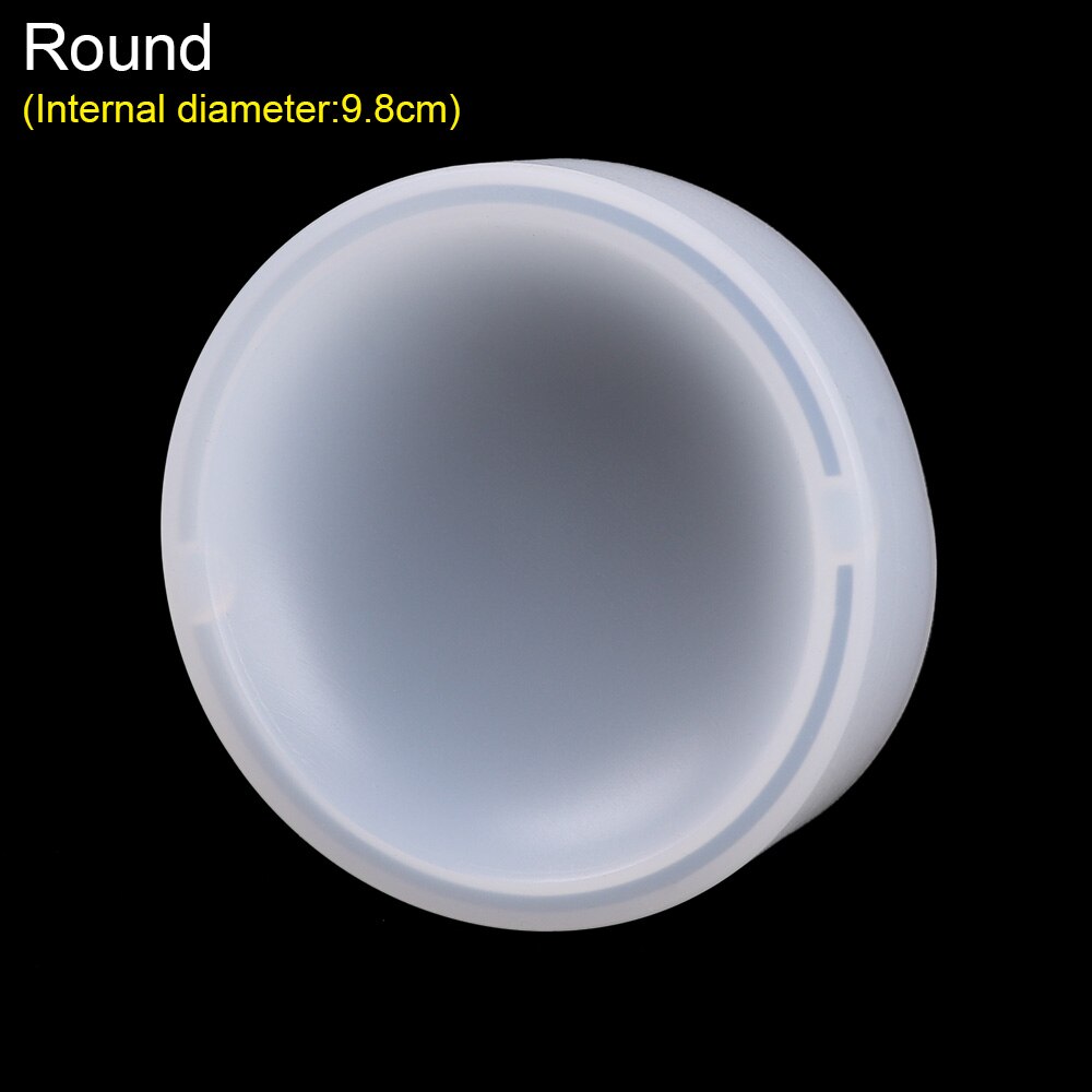 1Pc DIY Ashtray Mold Transparent White Resin Crystal Silicone Mould Hand Making Crafts Mould Flower Heart Shape Container: 8