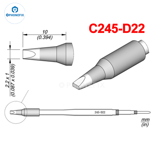 Phonefix C245 C470 Multi Type Solder Iron Tips for JBC i2C Aixun Aifen Soldering Station T245 T470 Welding Handle Welding Tips: Deep Fog Grey